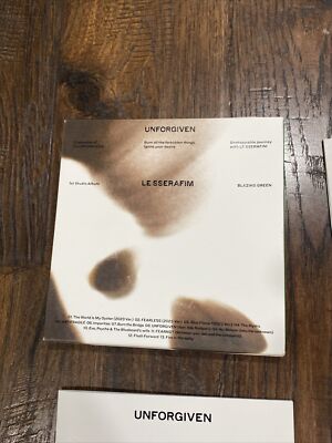 Unforgiven LE SSERAFIM CD Blazing Green With Photo Booklet Post