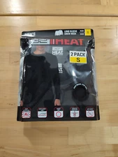 32 Degrees 2 Pack Performance Crew Neck Moisture Wicking Base Layer Small Black