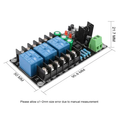 1X DC Protect 300W Digital Amplifier Speaker Protection Board 2.1 Channel Relay