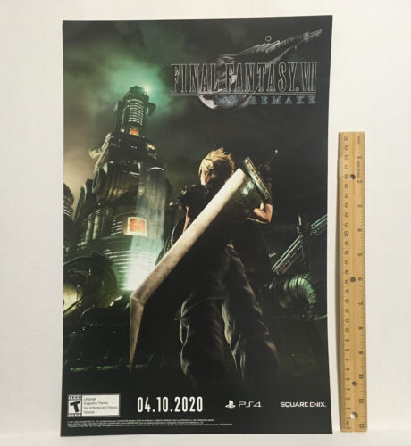 NEW Final Fantasy VII 7 Remake Poster PAX East 2020 Promo 2 sided Official RARE - Picture 2 of 7