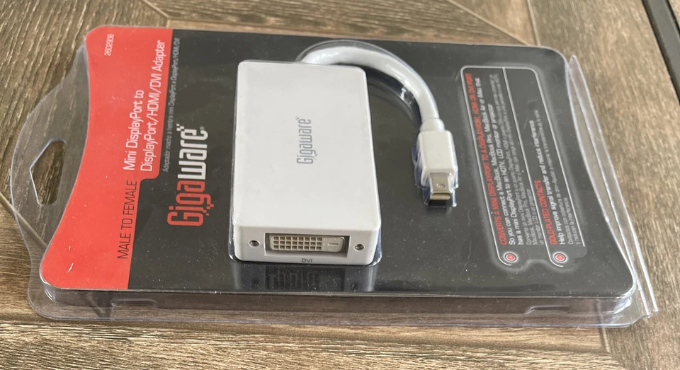 Gigaware Male to Female Mini Display Port to Display Port HDMI DVI Adapter ——-10 - Image 2 of 4