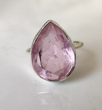Lovely Rose Quartz Solid 925 Sterling Silver Beautiful Ring All Size PG028