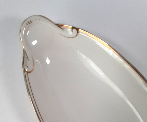 Limoges Servierplatte mit Goldrand Bassett Österreich 12,5" x 5,5" Gemüse Brot - Bild 4 von 10