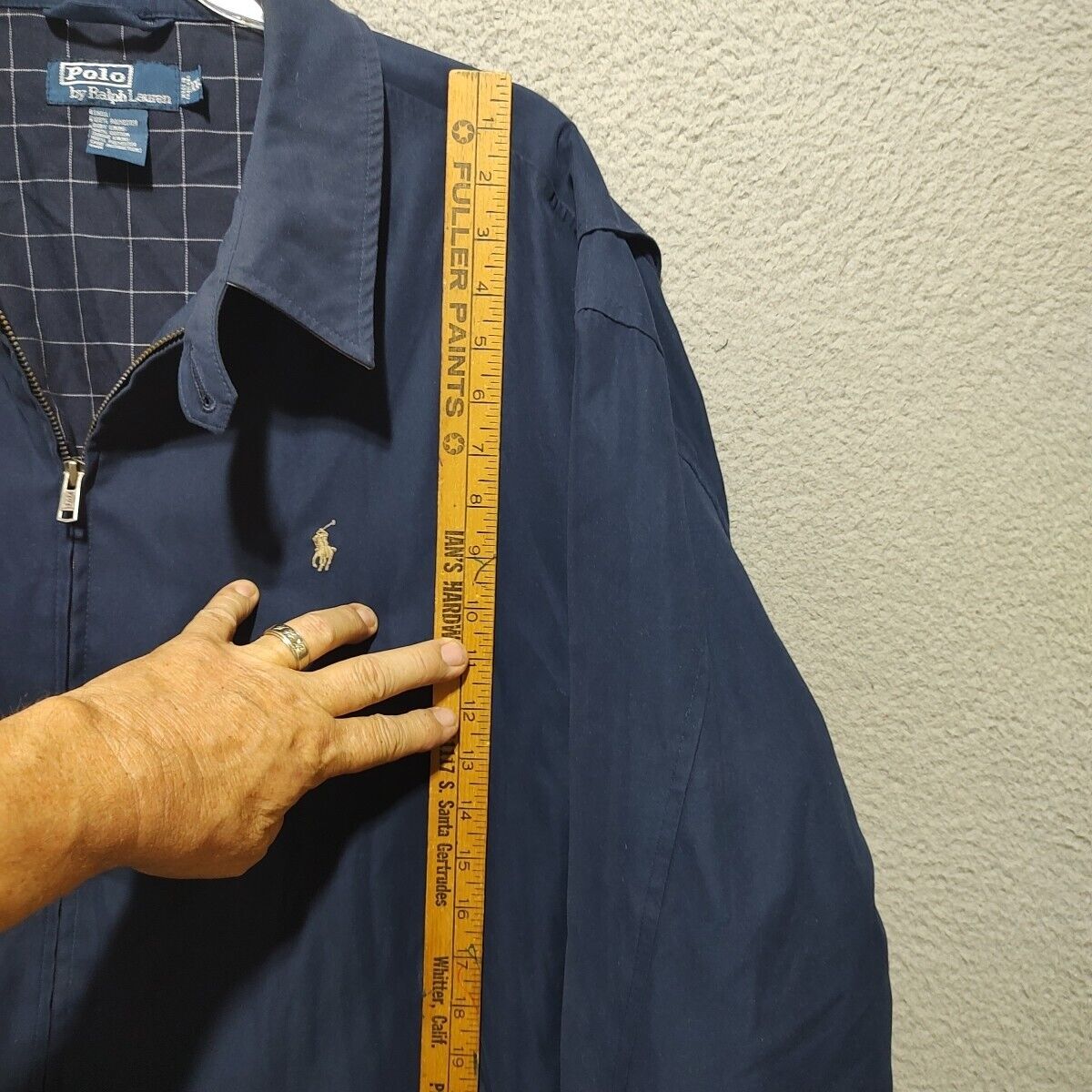 Polo Ralph Lauren Adult XXL 2XL Blue Bi-Swing Jacket Plaid Polo Ralph Lauren Adult XXL 2XL Blue Bi-Swing Jacket Plaid