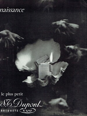 Werbung Advertising 0922 1958 S.T Dupont das kleinste Gasfeuerzeug