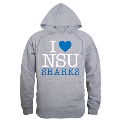 Nova Southeastern University Sharks NSU NCAA College I Love Hoodie Sweatshirt