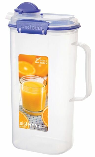 Systema Jug Sistema KLIP IT Juice Jug - Blue (2L) for sale online | eBay UK