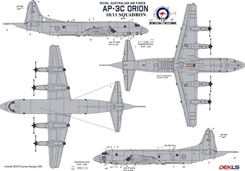 1/72 P3C Orion-RAAF Anniversary Schemes DEKL's II - Picture 5 of 9