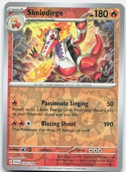 Skeledirge 038/198 Reverse Holo Rare Scarlet & Violet Base Set