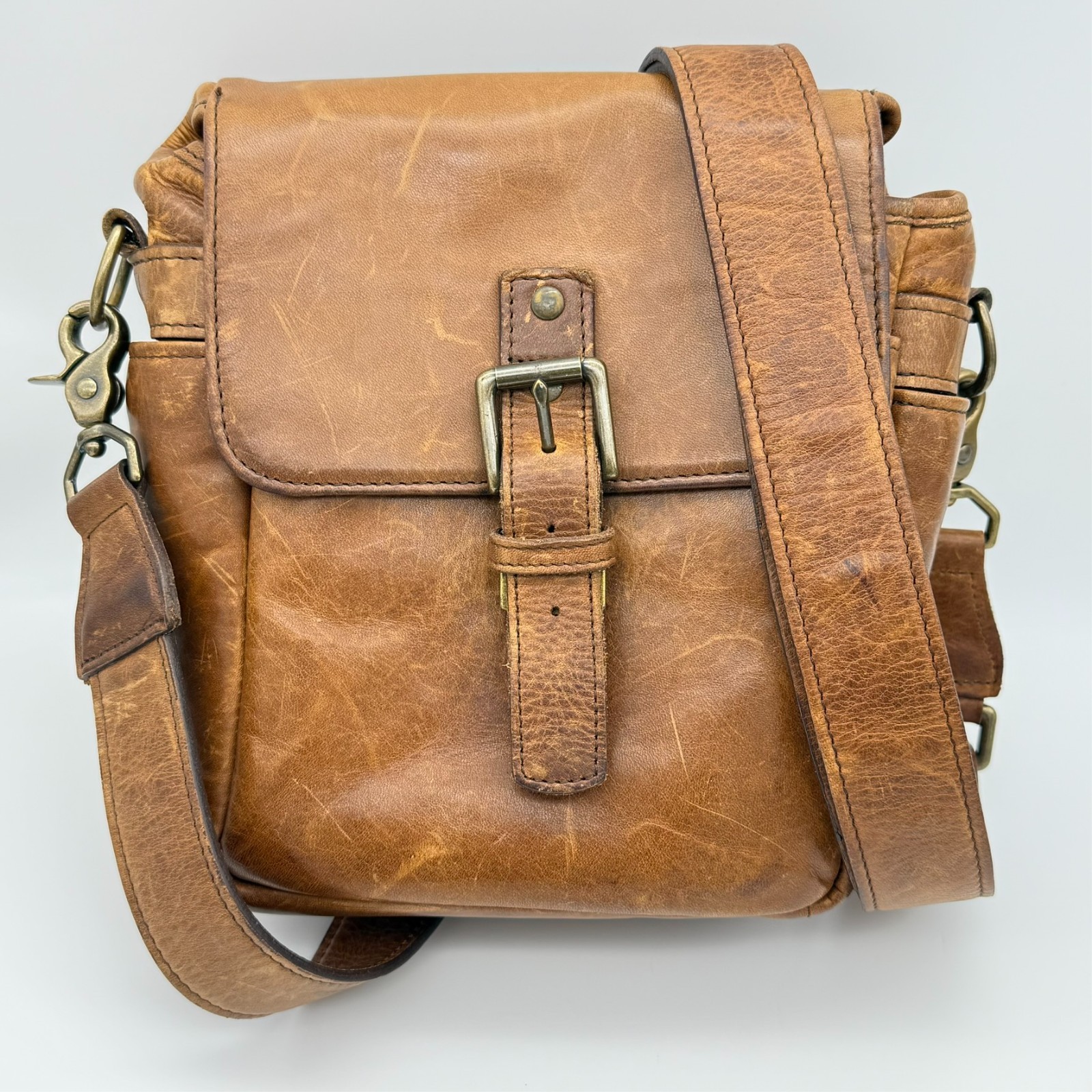 ONA Leather Bond Street Camera Bag Cognac Brown Leather w/ S