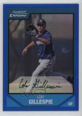 2007 Bowman Chrome Prospects Blue Refractor /150 Cole Gillespie #BC194 6m1