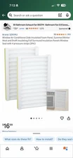 Window Air Conditioner Insulation Panels with Pressure Strips - 2 Pack (White)