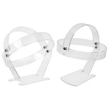 2 Pcs Clear Display Stand Baseball Cap Hanger Holder Acrylic Hat Rack