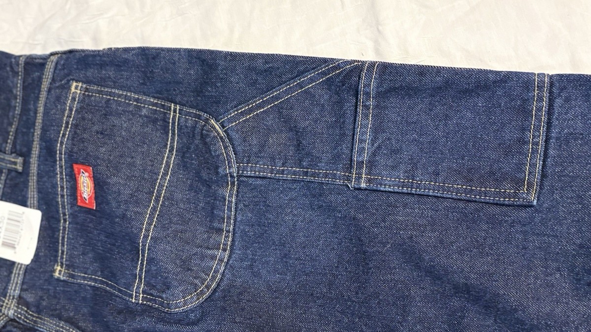 Dickies Men's Painter Paints 34x30 Dark Wash Blue Denim | eBay