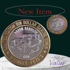 Vintage .999 Fine Silver $10 Gaming Casino Token Whiskey Petes Dutch Schultz Car