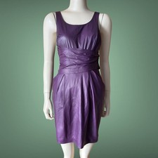 Versace Jeans Couture VJC Purple Leather Evening Dress Size 40IT S
