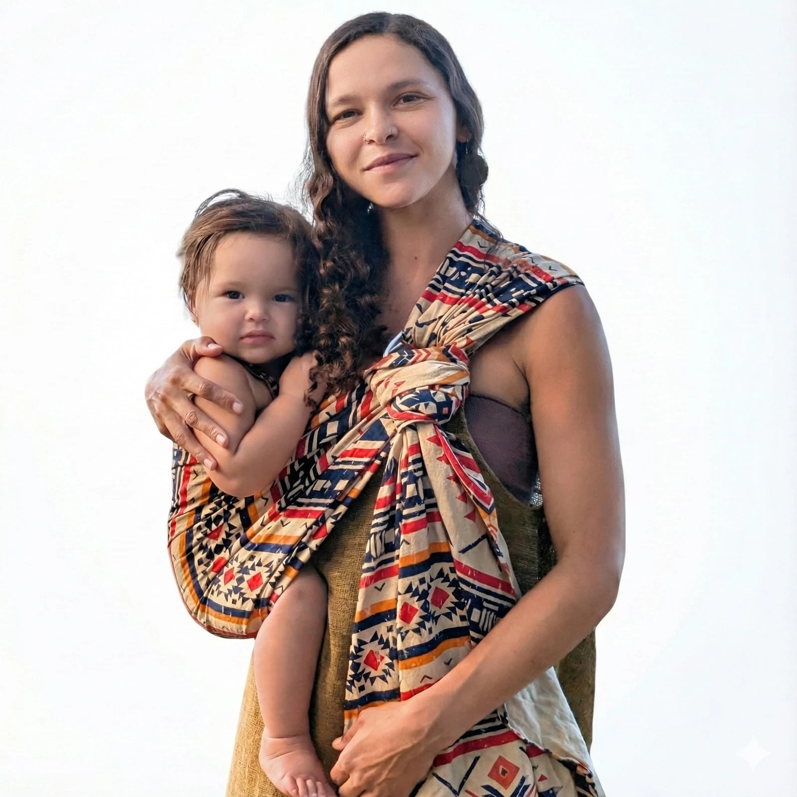 Organic Baby Ring Sling Carrier – Boho Hemp & Eucalyptus Wrap for Newborn to ...