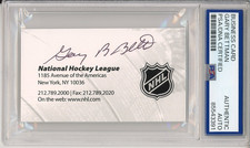 NHL COMMISSIONER GARY BETTMAN SIGNED BUSINESS CARD PSA DNA COA AUTOGRAPH HOCKEY