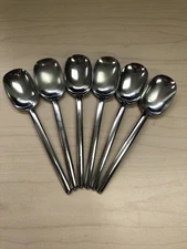 Lot Of 6 Mikasa ZENA Stainless Flatware 18/8 Spoons Japan Silverware 7 3/4”
