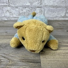 Eden Teddy Bear Plush VINTAGE Blue Pajamas Stars Baby Animal Terry Cloth 4200