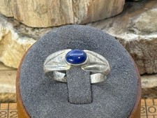 Vintage Artisan Southwest Sterling Silver Blue Lapis Ring sz 9.5-470.26