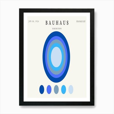 Bauhaus Ausstellung 2 Kunstdruck gerahmt Wandbild Poster Leinwanddruck Bild