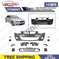 Complete Bumper E60 Mtech Style For 2004-2009 BMW 5 Series Sedan Wagon W/o PDC