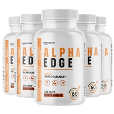 Alpha Edge Male Performance Maximum Strength Supplement - 5 Bottles