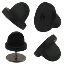 100pcs Rubber Pin Backs Butterfly Clutch PVC Replacement for Badges Tie