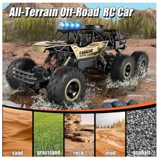Metal RC Monster Truck, LED Lights, 2 Rechargeable Batteries