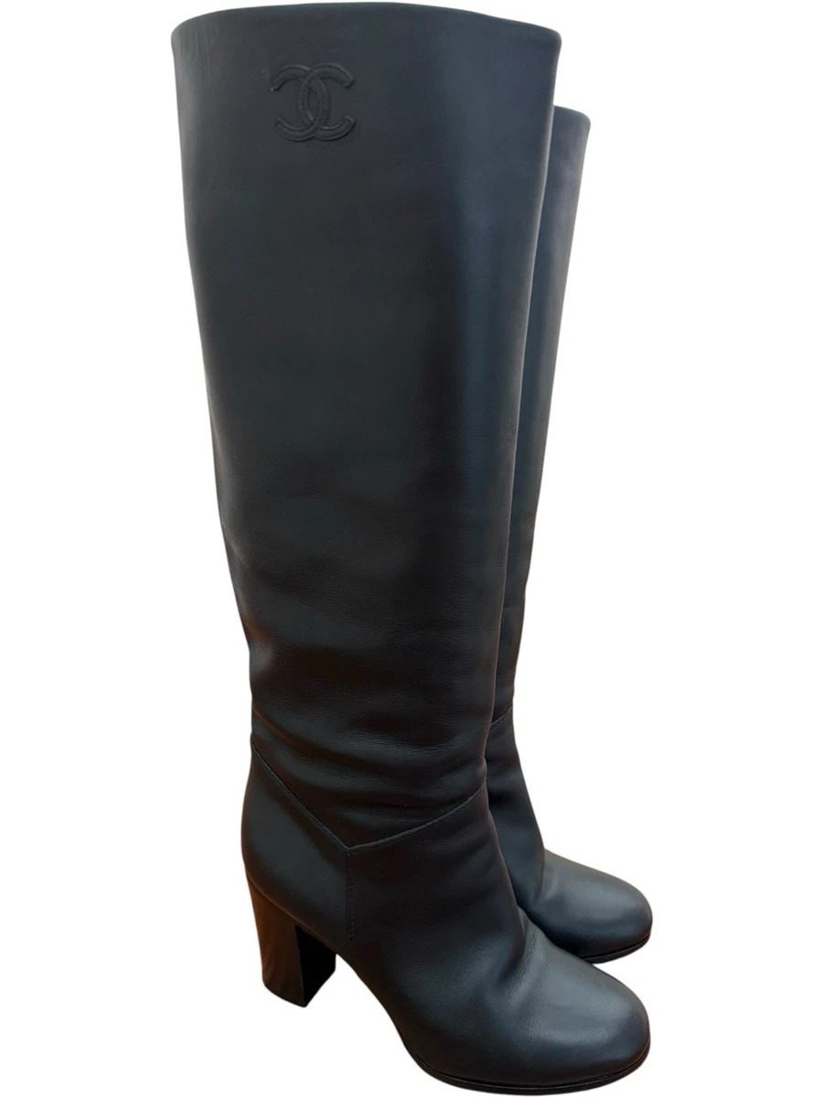CHANEL High (3-3.9 in) Heel Height Knee High Boots for Women for