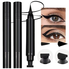 1 Count (Pack of 2), 2Pcs Black Big and Small Winged Stamp & Eyeliner 