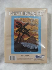 Vintage National Yarn Crafts Hawaii Design Latch Hook Kit 20" X 27" - Sealed NIB