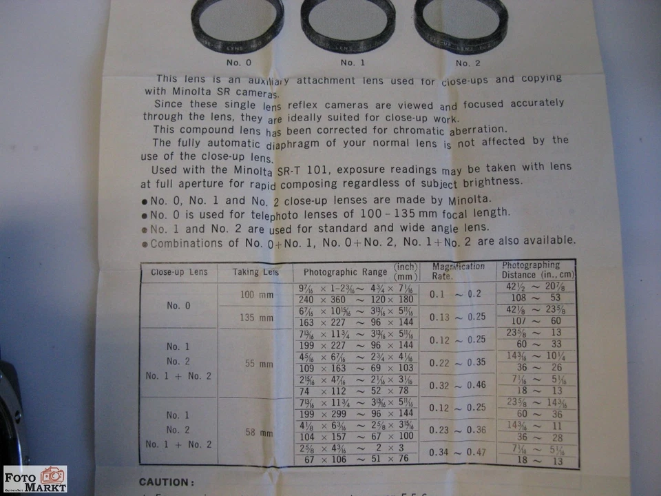 Achromatic Lens No.0 55mm Original Minolta Close-Up 55 MM Macrolinse - Image 3 of 4