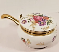 Silent Butler Crumb Catcher Pink Floral Gold Trim Japan 1950 PARMA Porcelain