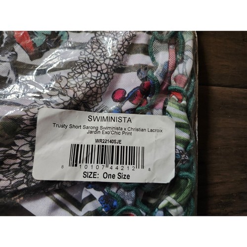 Christian Lacroix X Swiminista Superb Long Sarong Wrap Jardin Exo'Chic Print NWT - Picture 4 of 4