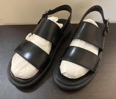 Versace Classic V2 Black Leather Sandals Size IT 43 fits US 10 Require Repair