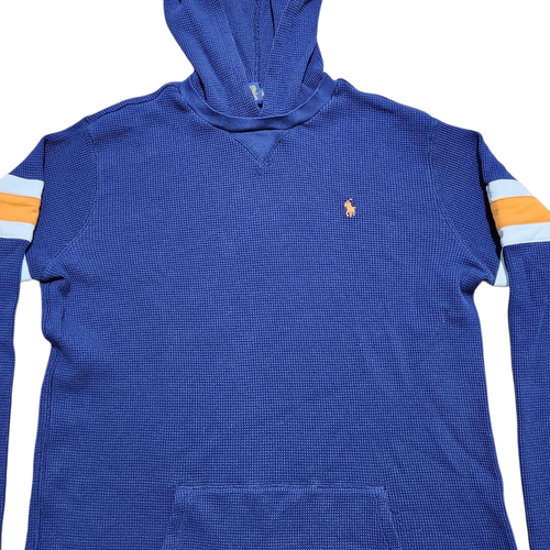 Polo Ralph Lauren Hoodie XL (18-20) Blue Boys Waffle Knit Casual School - Picture 6 of 20