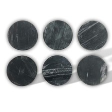 6 sous-verres en marbre total 2kg pierre noble décoratif style antique