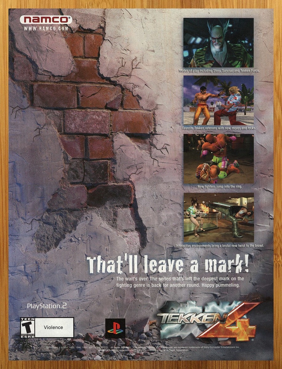 2002 Tekken 4 PS2 Xbox Vintage Print Ad/Poster Authentic Video Game Promo Art | eBay 2002-tekken-4-ps2-xbox-vintage-print-ad-poster-authentic-video-game-promo-art-ebay