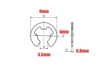 SET DE CIRCLIPS E POUR AXE 4MM X10 - SAS