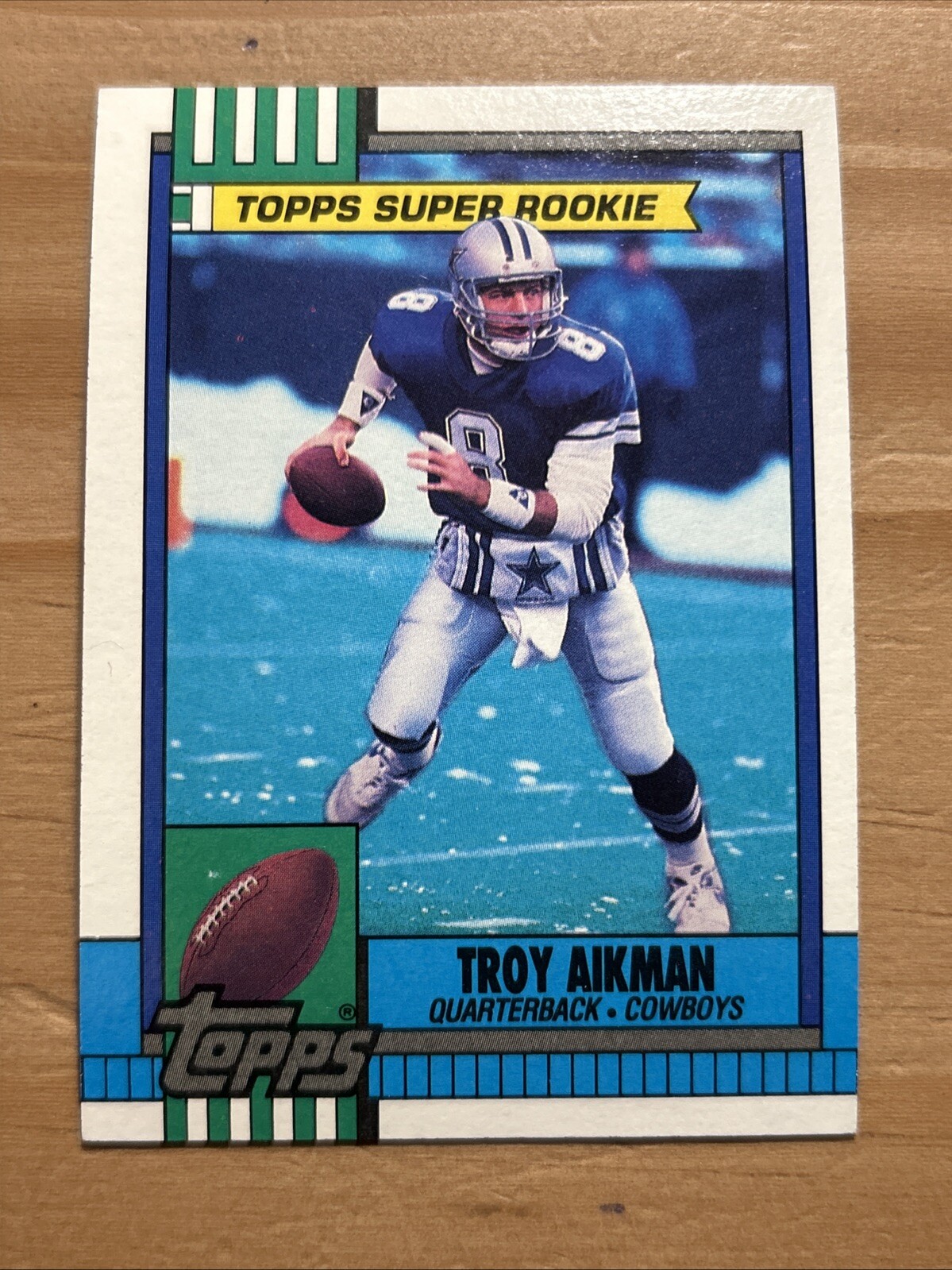 1990 Topps Troy Aikman Super Rookie RC No. 482 Dallas Cowboys