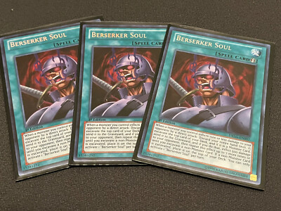 Yu-Gi-Oh! 3x Berserker Soul DRLG-EN007 1st Edition Secret Rare NM