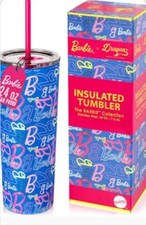 Barbie 24oz Stainless Steel Insulated Tumbler With Straw