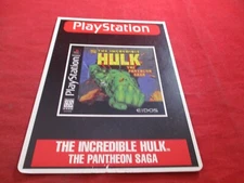 The Incredible Hulk The Pantheon Saga Playstation 1 PS1 Vidpro Display Card ONLY