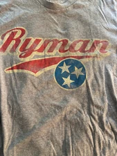 The Ryman Auditorium t shirt Grand Ole Opry Nashville gray distressed art Med