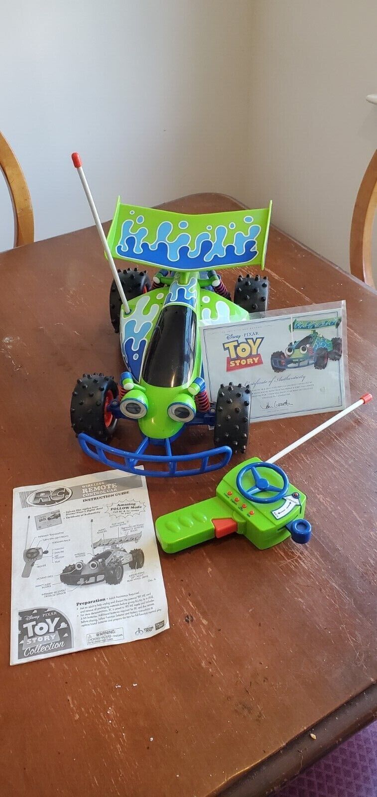 RARE Thinkway Toy Story Collection Toy Story Remote Control Car With Certificate