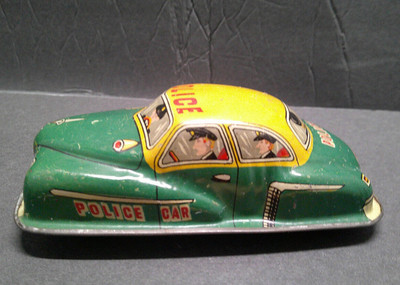 VINTAGE TIN LITHO FRICTION CARS JAPAN POLICE CAR | eBay