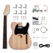 DIY Electric Guitar Kit 6 String Ash Body Hard Maple Neck Rosewood Fingerboard