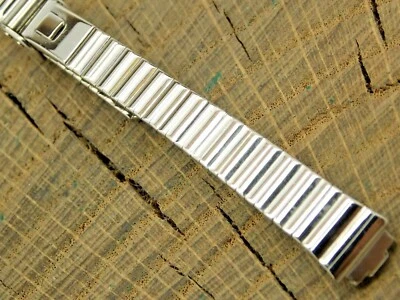 Vintage NOS Unused JB Champion Stainless Steel Sliding Clasp Watch Band 10mm - Image 1 of 4
